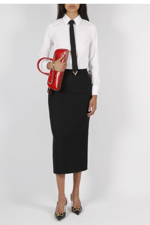 Crepe Couture Midi Skirt