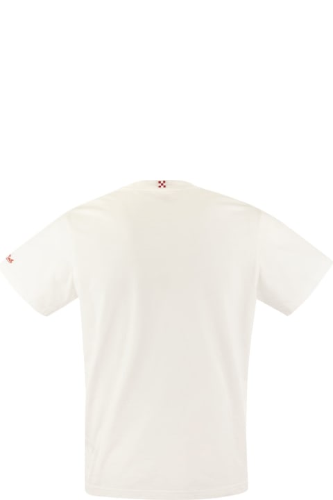 メンズ MC2 Saint Barthのウェア MC2 Saint Barth Portofino - T-shirt With Chest Embroidery
