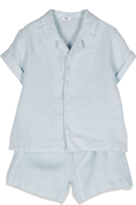 Il Gufo Bodysuits & Sets for Baby Girls Il Gufo Light Blue Two-piece Suit