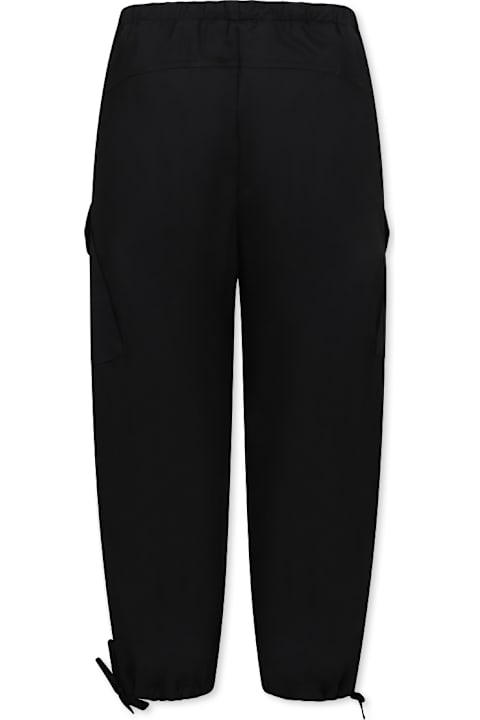 Homeware MSGM Black Trousers For Girl With Logo
