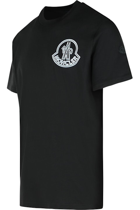 メンズ トップス Moncler Black Cotton T-shirt