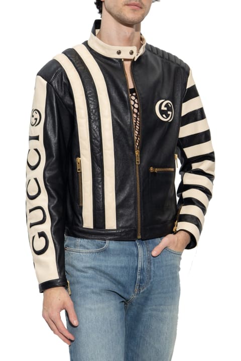 Clothing for Women Gucci Leather Biker Lacket