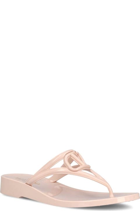 Shoes for Women Valentino Garavani Vlogo Signature Thong Strap Flip Flops