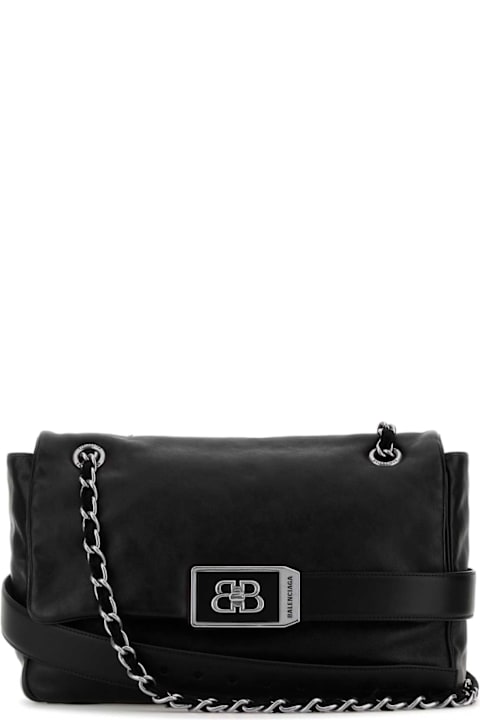 Balenciaga Bags for Women Balenciaga Black Leather Modu Shoulder Bag