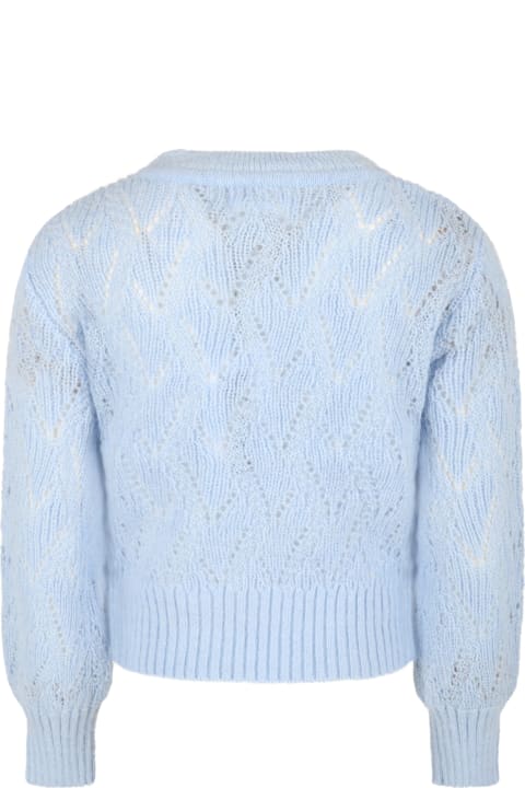Molo Light-blue Sweater For Girl
