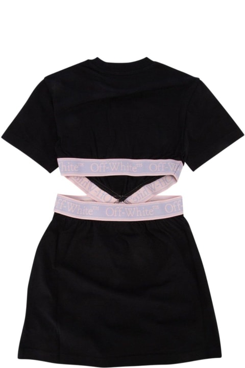 Off-White Dresses for Girls Off-White Bookish Logo-waistband Cut-out Dress