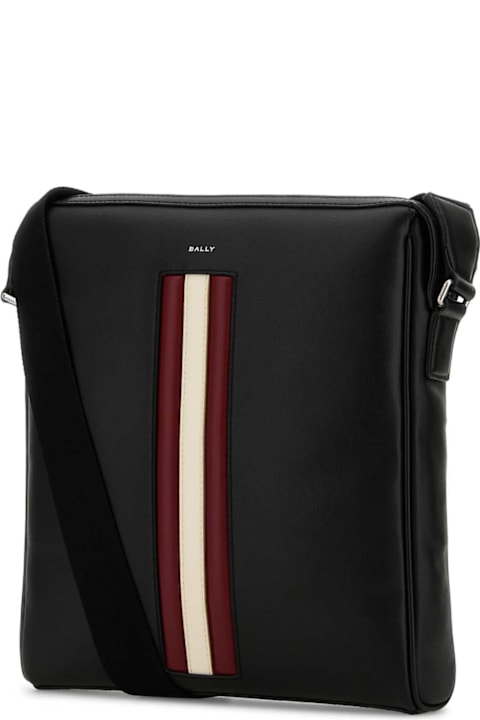 Bally Shoulder Bags for Men Bally Black Leather Crossbody Bag