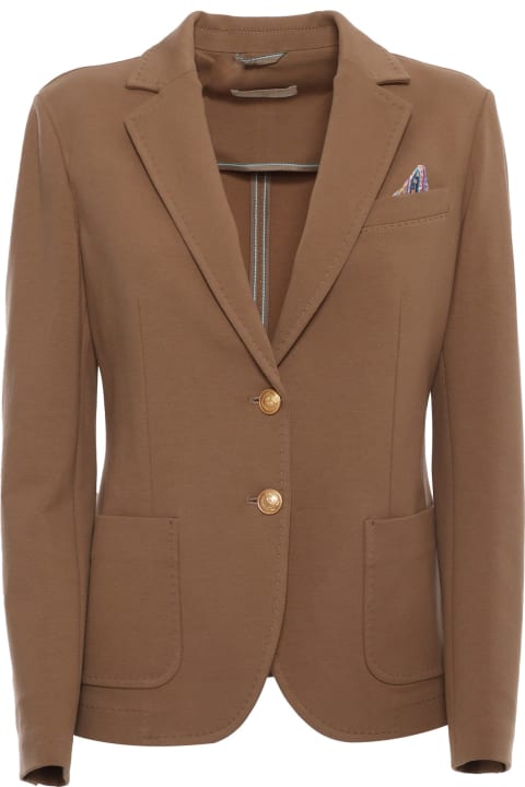 Clothing for Women Circolo 1901 Brown Fleece Blazer