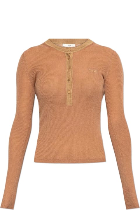 Chloé Topwear for Women Chloé Knitted Henley Shirt