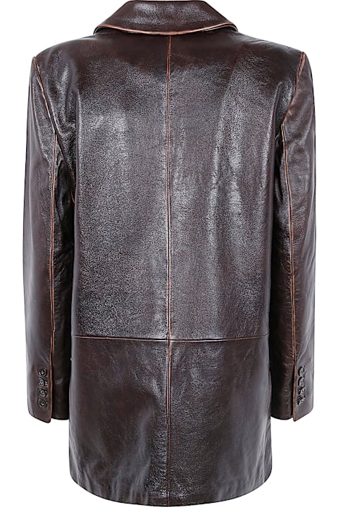 MICHAEL Michael Kors معاطف وجواكت لـ السيدات MICHAEL Michael Kors Burnish Leather Blazer