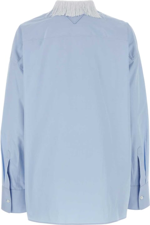 Prada Clothing for Women Prada Light Blue Poplin Shirt