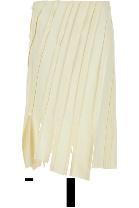 ウィメンズ新着アイテム Bottega Veneta Ivory Stretch Viscose Skirt