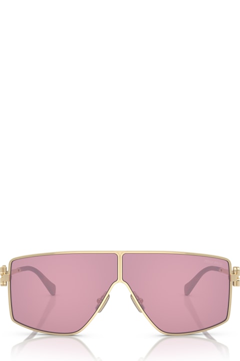 Accessories for Women Miu Miu Eyewear Mu 51zs Pale Gold Sunglasses