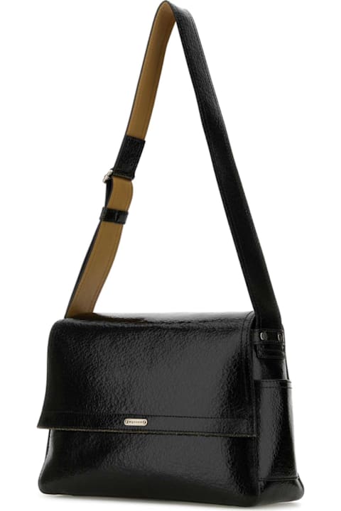 Alexander McQueen Shoulder Bags for Men Alexander McQueen Black Leather The Slouch Crossbody Bag