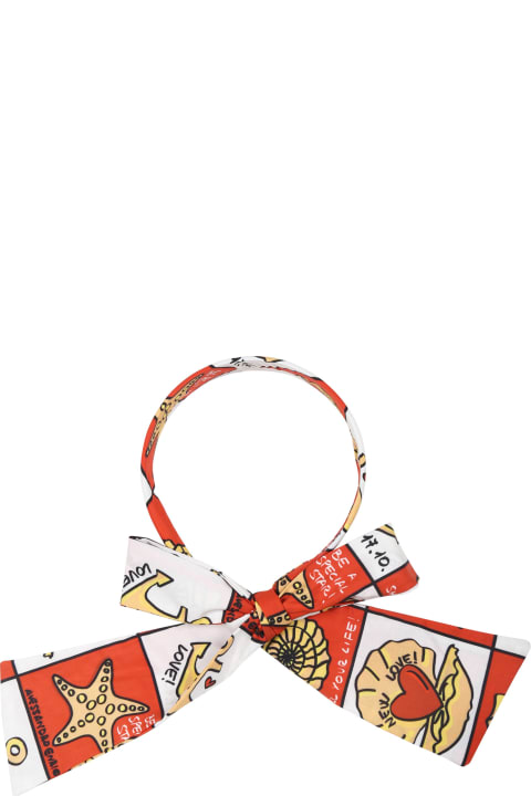 Alessandro Enriquez Accessories & Gifts for Girls Alessandro Enriquez Red Headband For Girl With Pop Print