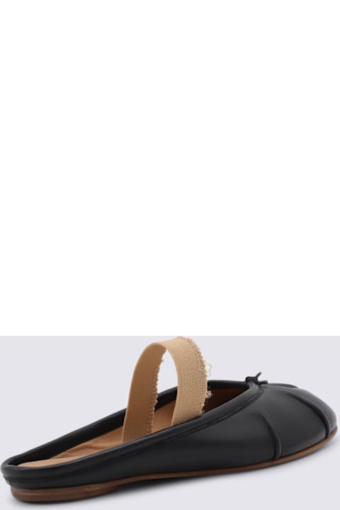 Maison Margiela for Women Maison Margiela Black Leather Tabi Flats