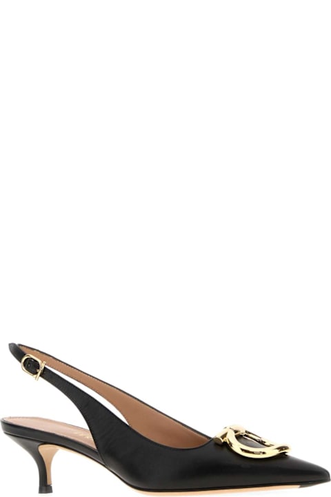 Ferragamo for Kids Ferragamo Black Leather Sara 40 Pumps