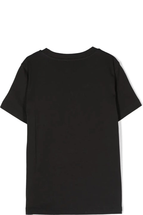 Moncler T-Shirts & Polo Shirts for Boys Moncler Black Logoed T-shirt