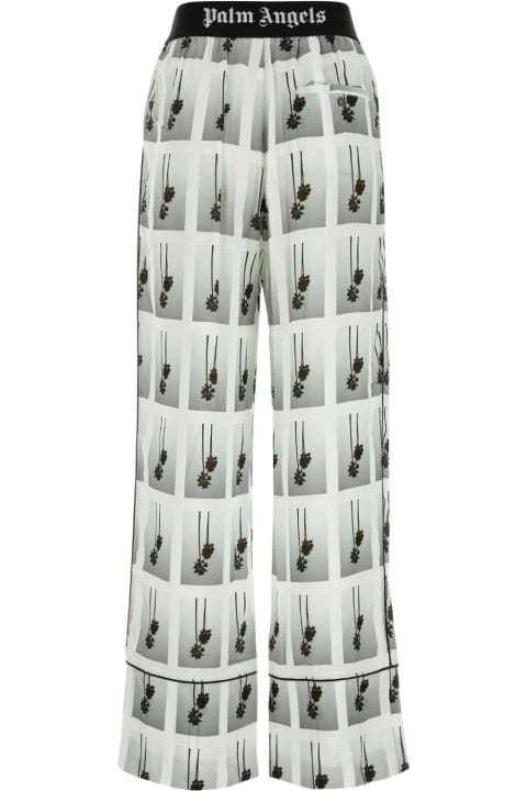 Palm Angels Pants & Shorts for Women Palm Angels Printed Viscose Pyjama Pant