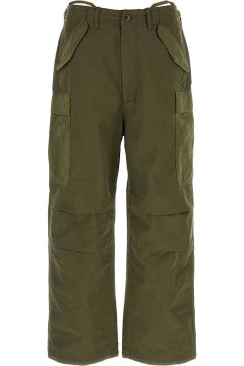 Nanamica for Women Nanamica Army Green Cotton Blend Cargo Pant