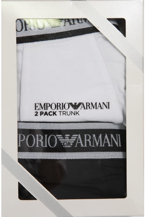 ボーイズ Emporio Armaniのアンダーウェア Emporio Armani Pack Of 2 Cotton Boxer Briefs