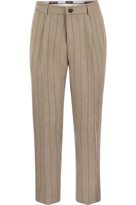Peserico Pants for Men Peserico Pure Linen Chino Trousers