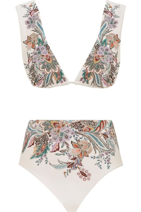Homeware Zimmermann "rhiannon" Wide Strap Bikini Swimsuit