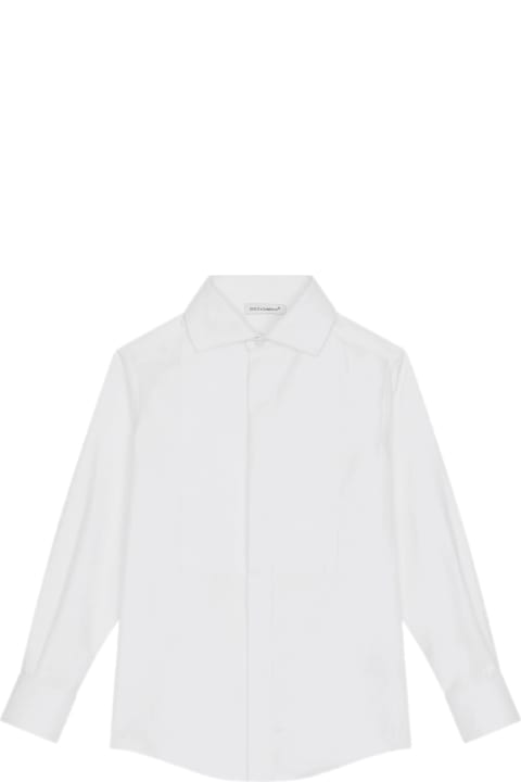 Dolce & Gabbana Shirts for Boys Dolce & Gabbana Poplin Tuxedo Shirt