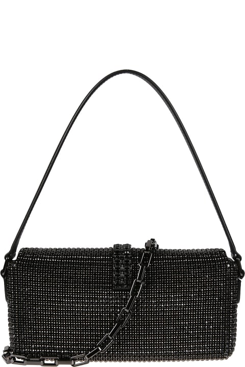 self-portrait for Women self-portrait Rhinestone Chainmail Baguette Bag