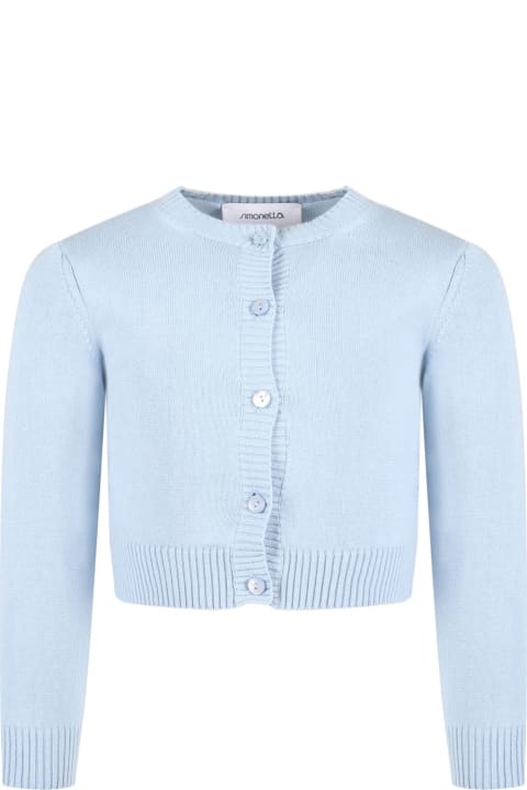 Sweaters & Sweatshirts for Girls Simonetta Cardigan Azzurro