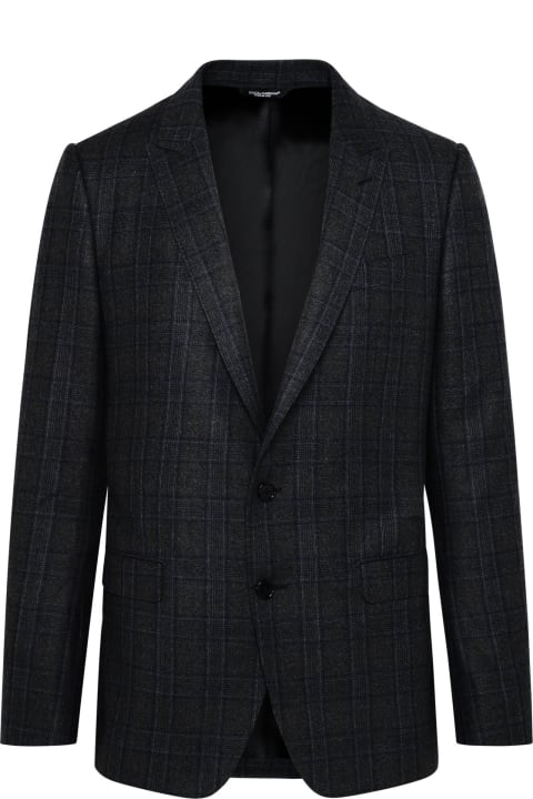 Dolce & Gabbana Coats & Jackets for Men Dolce & Gabbana Blazer In Grey Virgin Wool