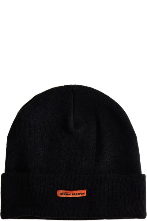 HERON PRESTON Hats for Women HERON PRESTON Black Wool Beanie