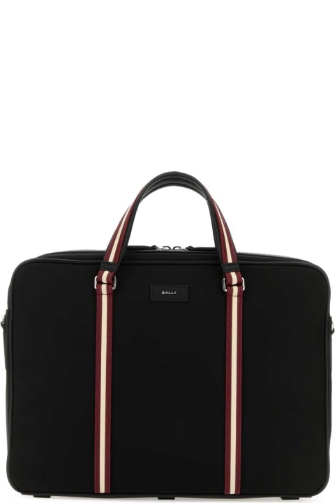 Bally Luggage for Men Bally Black Nylon Code Briefcase