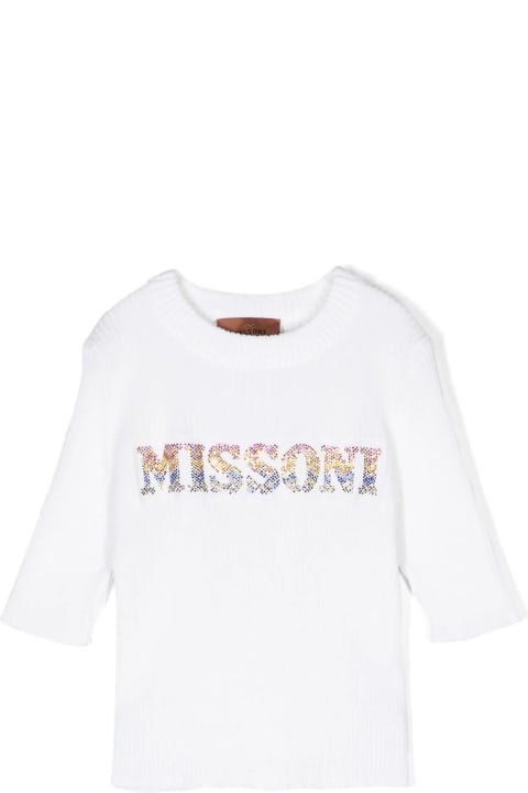 Missoni Topwear for Girls Missoni Missoni Sweaters White