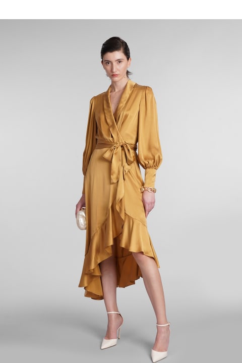 ウィメンズ新着アイテム Zimmermann Dress In Gold Silk