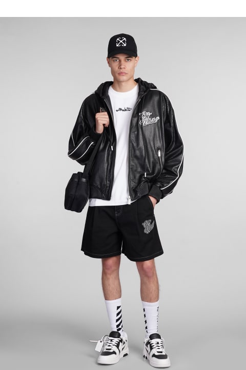 Coats & Jackets for Men Off-White Leather Jacket In Black Leather