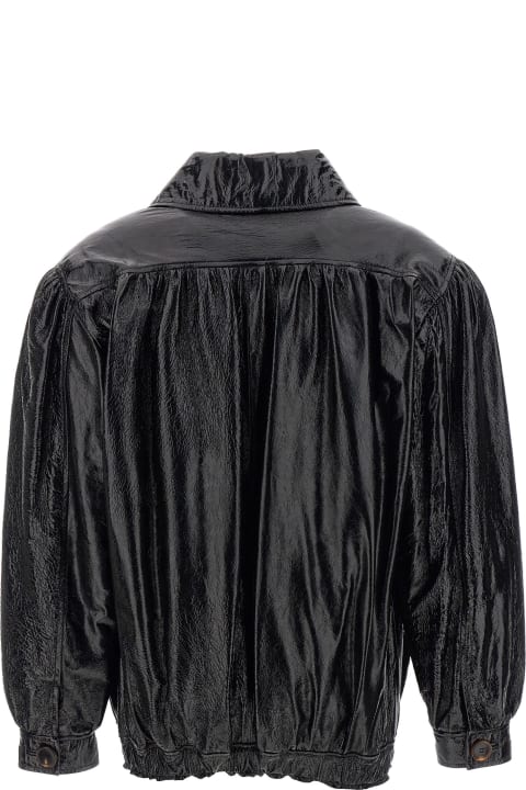Alessandra Rich Coats & Jackets for Women Alessandra Rich Leather Bomber Jacket