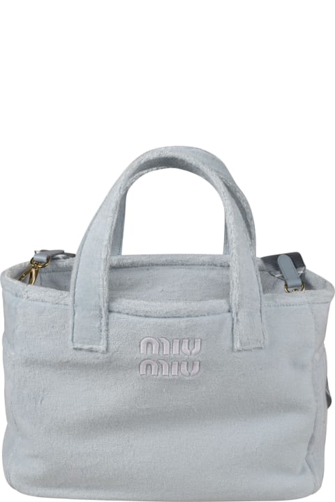 Fashion for Women Miu Miu Logo Embossed Top Handle Shopper Bag