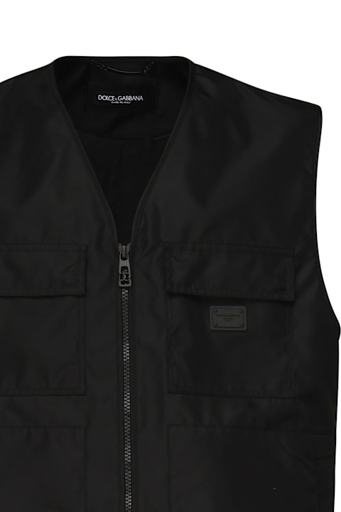 Dolce & Gabbana Coats & Jackets for Men Dolce & Gabbana Logo Vest