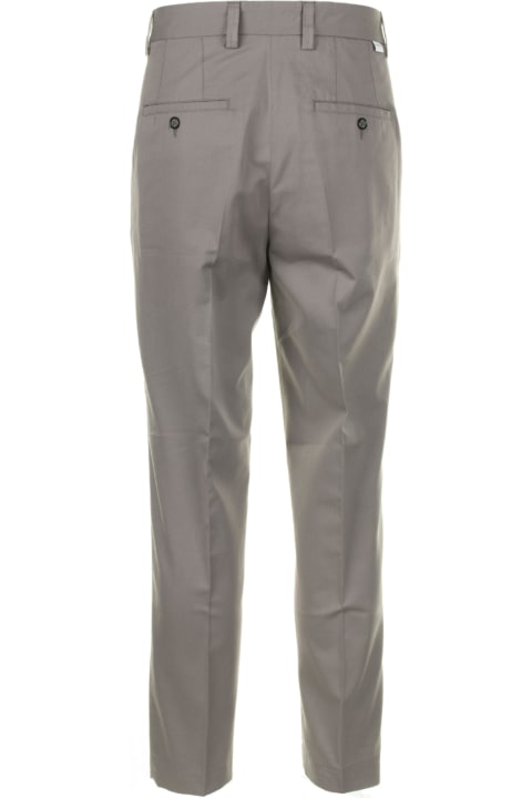 Paolo Pecora Pants for Men Paolo Pecora Dove Gray Trousers In Cotton And Linen