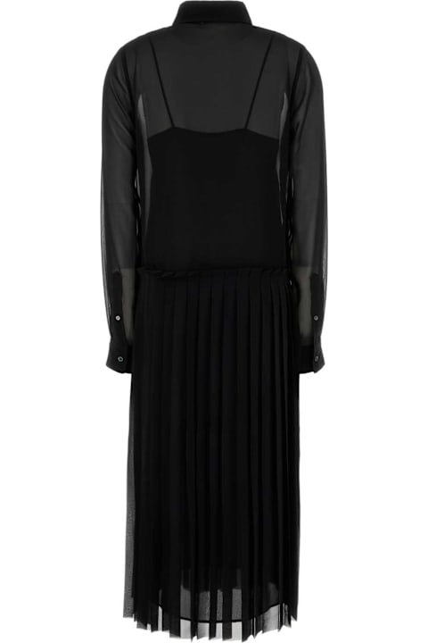 Ami Alexandre Mattiussi for Kids Ami Alexandre Mattiussi Black Polyester Shirt Dress