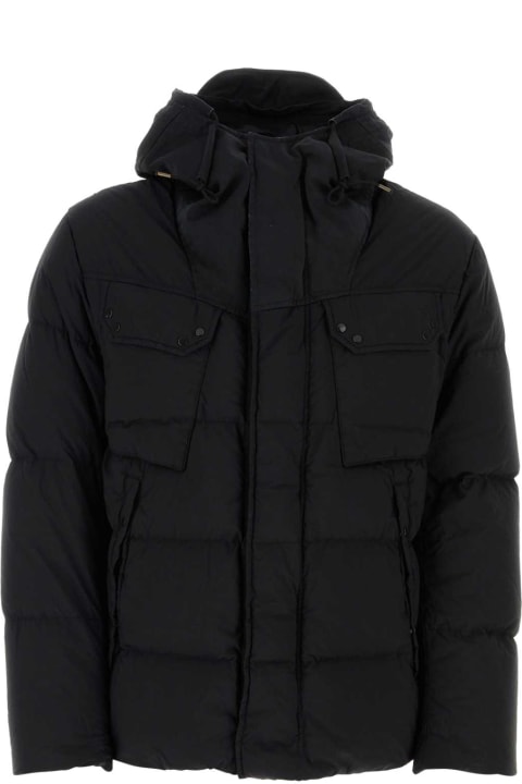 Coats & Jackets for Men Ten C Black Nylon Grays Down Jacket