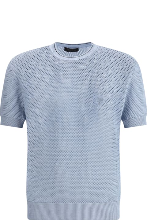 Sweaters for Men Prada Lace-up T-shirt