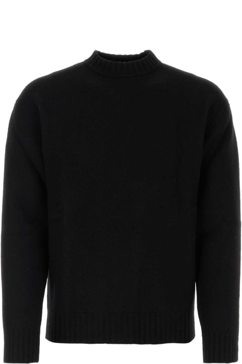 Jil Sander Sweaters for Men Jil Sander Black Wool Sweater