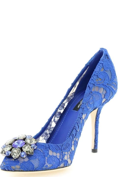 Dolce & Gabbana High-Heeled Shoes for Women Dolce & Gabbana Taormina Lace Embellished Pumps