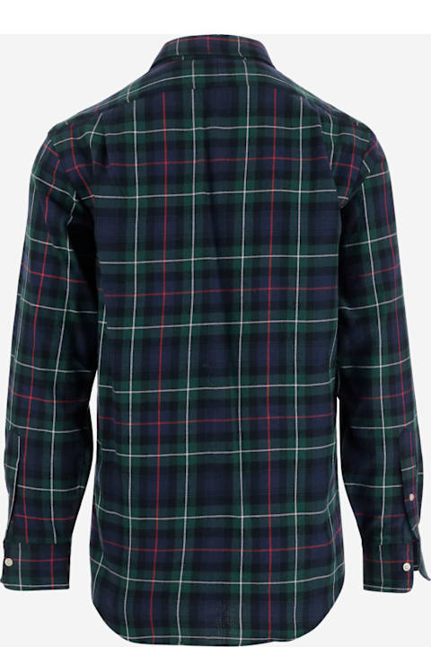 أدوات منزلية Polo Ralph Lauren Cotton Shirt With Check Pattern Polo Ralph Lauren