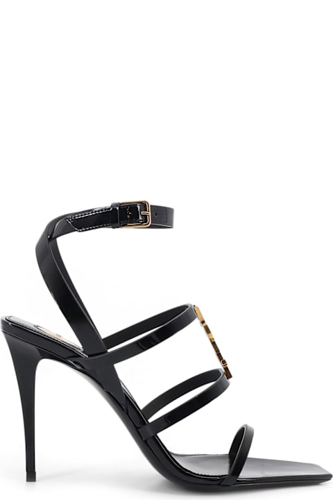 Saint Laurent Cassandre Patent Leather Sandals