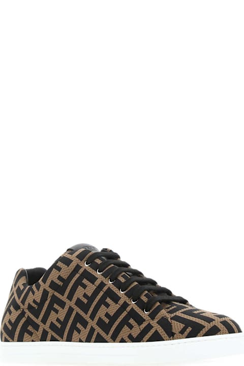 Fashion for Men Fendi Embroidered Fabric Sneakers
