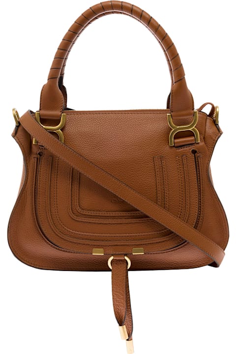 Homeware Chloé Chloé Woman 
s Mercie Brown Leather Handbag With Logo