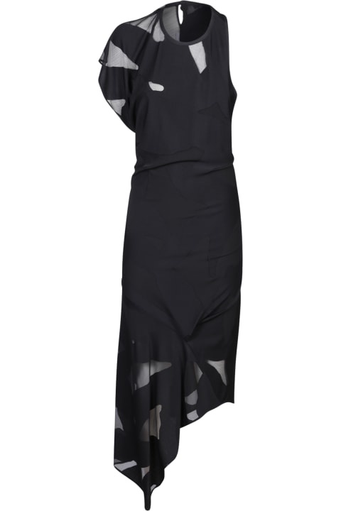 Fashion for Women IRO Iro Black Asymmetric Midi Dress